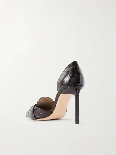 Tom Ford Eva D'orsay Glossed Croc-effect Leather Pumps | Thumbnail 3 Tom Ford Eva D'orsay Glossed Croc-effect Leather Pumps | Thumbnail 3