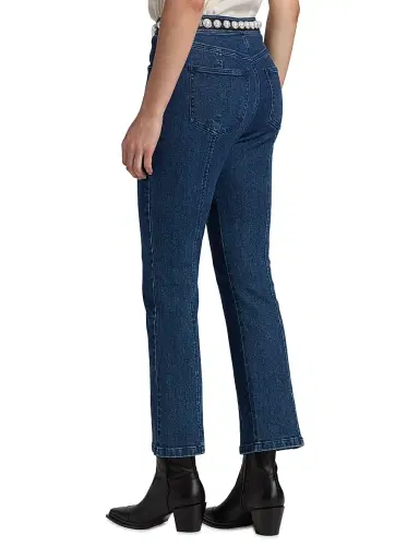 Cinq à Sept Women's Shannon Pearl-Embellished Jeans - Oceane | Thumbnail 5 Cinq à Sept Women's Shannon Pearl-Embellished Jeans - Oceane | Thumbnail 5