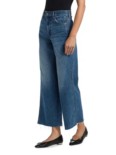 Veronica Beard Women's Taylor High-Rise Wide-Leg Crop Jeans | Thumbnail 4 Veronica Beard Women's Taylor High-Rise Wide-Leg Crop Jeans | Thumbnail 4