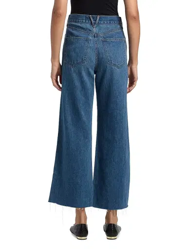 Veronica Beard Women's Taylor High-Rise Wide-Leg Crop Jeans | Thumbnail 5 Veronica Beard Women's Taylor High-Rise Wide-Leg Crop Jeans | Thumbnail 5