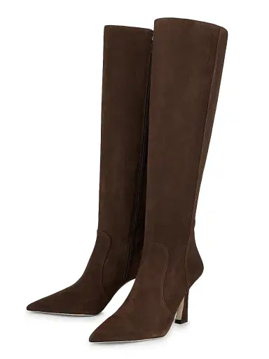Stuart Weitzman Women's Boot Vinnie 5MM Suede Boots - Walnut | Thumbnail 2 Stuart Weitzman Women's Boot Vinnie 5MM Suede Boots - Walnut | Thumbnail 2
