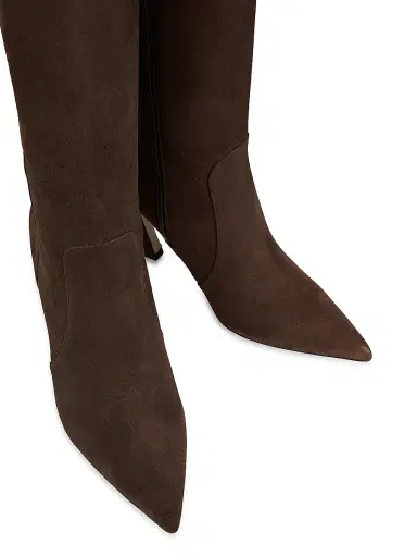 Stuart Weitzman Women's Boot Vinnie 5MM Suede Boots - Walnut | Thumbnail 4 Stuart Weitzman Women's Boot Vinnie 5MM Suede Boots - Walnut | Thumbnail 4
