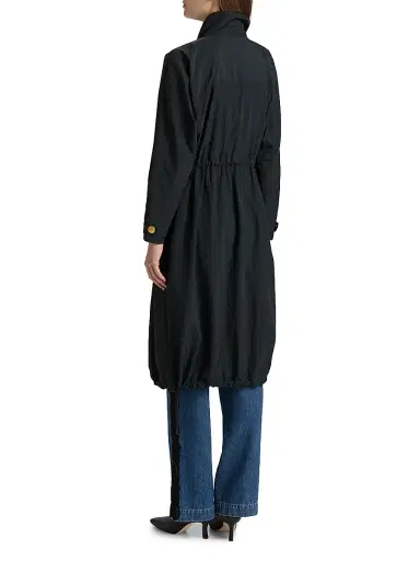 L'AGENCE Women's Toshi Windbreaker Trench Coat - Black | Thumbnail 5 L'AGENCE Women's Toshi Windbreaker Trench Coat - Black | Thumbnail 5