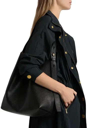 L'AGENCE Women's Toshi Windbreaker Trench Coat - Black | Thumbnail 6 L'AGENCE Women's Toshi Windbreaker Trench Coat - Black | Thumbnail 6