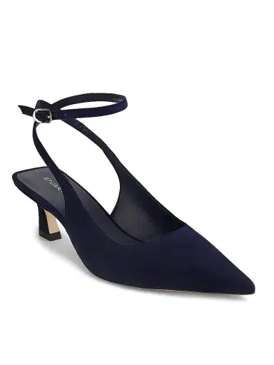 Stuart Weitzman Women's Vinnie 50MM Suede Pumps - Nice Blue | Thumbnail 2 Stuart Weitzman Women's Vinnie 50MM Suede Pumps - Nice Blue | Thumbnail 2