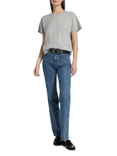 rag & bone Women's Kelly Cotton T-Shirt - Heather Grey | Thumbnail 2 rag & bone Women's Kelly Cotton T-Shirt - Heather Grey | Thumbnail 2