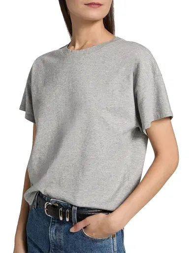 rag & bone Women's Kelly Cotton T-Shirt - Heather Grey | Thumbnail 6 rag & bone Women's Kelly Cotton T-Shirt - Heather Grey | Thumbnail 6