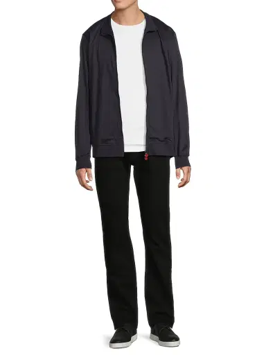 Kiton Men's Swim Cotton Jersey Jacket - Navy - Size Large | Thumbnail 2 Kiton Men's Swim Cotton Jersey Jacket - Navy - Size Large | Thumbnail 2