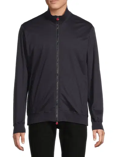 Kiton Men's Swim Cotton Jersey Jacket - Navy - Size Large | Thumbnail 3 Kiton Men's Swim Cotton Jersey Jacket - Navy - Size Large | Thumbnail 3