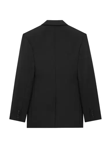 Saint Laurent Men's Jacket in Gabardine - Black - Size 44 | Thumbnail 2 Saint Laurent Men's Jacket in Gabardine - Black - Size 44 | Thumbnail 2