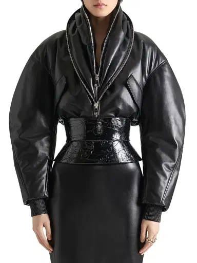 Givenchy Women's Corset Belt in Nappa Leather with Tape Print - Black | Thumbnail 3 Givenchy Women's Corset Belt in Nappa Leather with Tape Print - Black | Thumbnail 3