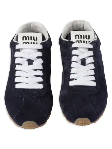 Miu Miu Women's Plume Suede Sneakers | Thumbnail 2 Miu Miu Women's Plume Suede Sneakers | Thumbnail 2