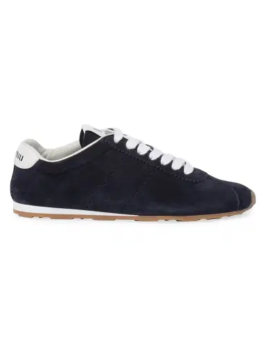 Miu Miu Women's Plume Suede Sneakers | Thumbnail 1 Miu Miu Women's Plume Suede Sneakers | Thumbnail 1