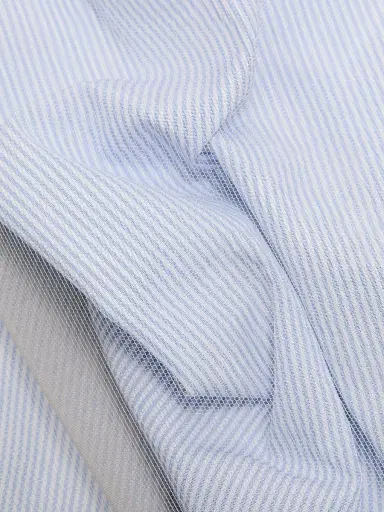 Maison Margiela Women's Crinkled Stripe Cotton Button-Down Shirt - Light Blue Stripe | Thumbnail 7 Maison Margiela Women's Crinkled Stripe Cotton Button-Down Shirt - Light Blue Stripe | Thumbnail 7