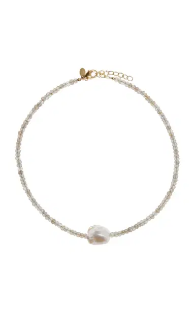Joie DiGiovanni Labradorite Single Baroque Pearl Gemstone Necklace | Thumbnail 1 Joie DiGiovanni Labradorite Single Baroque Pearl Gemstone Necklace | Thumbnail 1