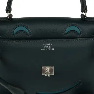 HERMÈS Hermes "Quelle Idolle" Kelly Doll Vert Cypress and Vert Bosphore Swift Palladium Hardware | Thumbnail 7 HERMÈS Hermes "Quelle Idolle" Kelly Doll Vert Cypress and Vert Bosphore Swift Palladium Hardware | Thumbnail 7