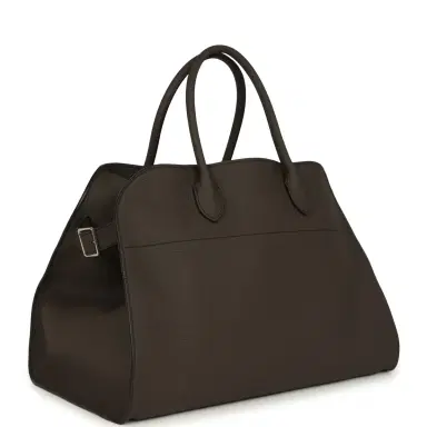 The Row The Row Soft Margaux 15 Bag Mid Grey Calfskin Silver Hardware | Thumbnail 2 The Row The Row Soft Margaux 15 Bag Mid Grey Calfskin Silver Hardware | Thumbnail 2