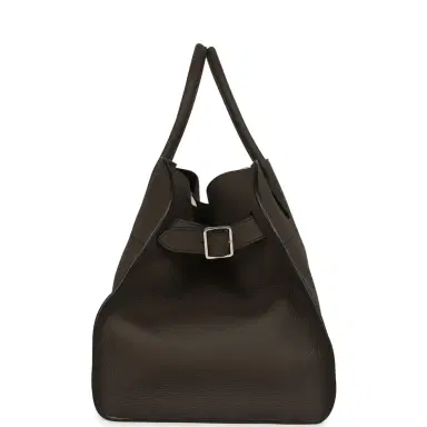 The Row The Row Soft Margaux 15 Bag Mid Grey Calfskin Silver Hardware | Thumbnail 3 The Row The Row Soft Margaux 15 Bag Mid Grey Calfskin Silver Hardware | Thumbnail 3