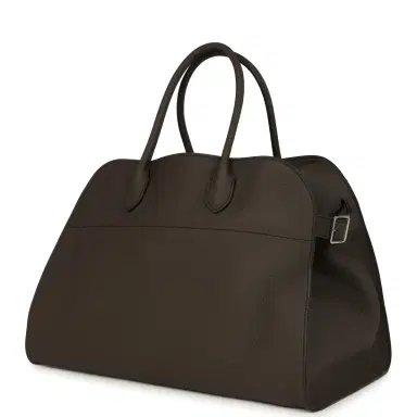 The Row The Row Soft Margaux 15 Bag Mid Grey Calfskin Silver Hardware | Thumbnail 5 The Row The Row Soft Margaux 15 Bag Mid Grey Calfskin Silver Hardware | Thumbnail 5