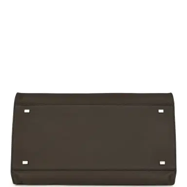 The Row The Row Soft Margaux 15 Bag Mid Grey Calfskin Silver Hardware | Thumbnail 6 The Row The Row Soft Margaux 15 Bag Mid Grey Calfskin Silver Hardware | Thumbnail 6