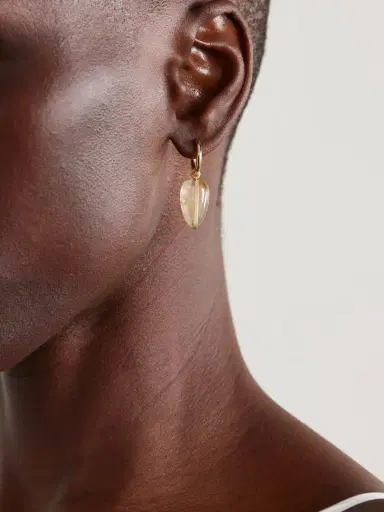 By Pariah Pebble 14-karat Recycled Gold Quartz Hoop Earrings | Thumbnail 2 By Pariah Pebble 14-karat Recycled Gold Quartz Hoop Earrings | Thumbnail 2