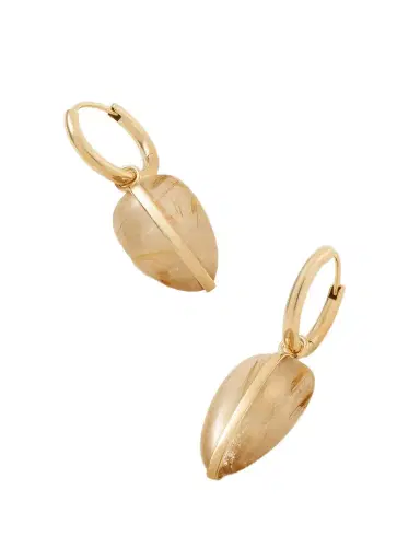 By Pariah Pebble 14-karat Recycled Gold Quartz Hoop Earrings | Thumbnail 1 By Pariah Pebble 14-karat Recycled Gold Quartz Hoop Earrings | Thumbnail 1