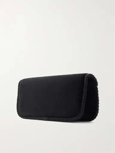 Valentino Garavani Locò Tasseled Embellished Cord-trimmed Velvet Shoulder Bag | Thumbnail 3 Valentino Garavani Locò Tasseled Embellished Cord-trimmed Velvet Shoulder Bag | Thumbnail 3