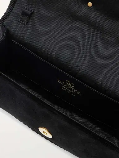 Valentino Garavani Locò Tasseled Embellished Cord-trimmed Velvet Shoulder Bag | Thumbnail 5 Valentino Garavani Locò Tasseled Embellished Cord-trimmed Velvet Shoulder Bag | Thumbnail 5