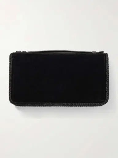 Valentino Garavani Vlogo Signature Embellished Velvet Wallet | Thumbnail 3 Valentino Garavani Vlogo Signature Embellished Velvet Wallet | Thumbnail 3