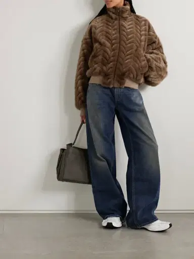 Balenciaga Embossed Fleece Bomber Jacket | Thumbnail 2 Balenciaga Embossed Fleece Bomber Jacket | Thumbnail 2