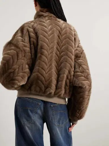 Balenciaga Embossed Fleece Bomber Jacket | Thumbnail 3 Balenciaga Embossed Fleece Bomber Jacket | Thumbnail 3
