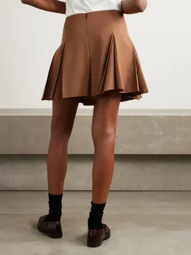 Marni Pleated Grain De Poudre Wool Mini Skirt | Thumbnail 4 Marni Pleated Grain De Poudre Wool Mini Skirt | Thumbnail 4