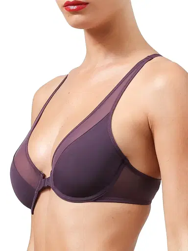 Wolford Women's Sheer Opaque Plunge Bra | Thumbnail 2 Wolford Women's Sheer Opaque Plunge Bra | Thumbnail 2