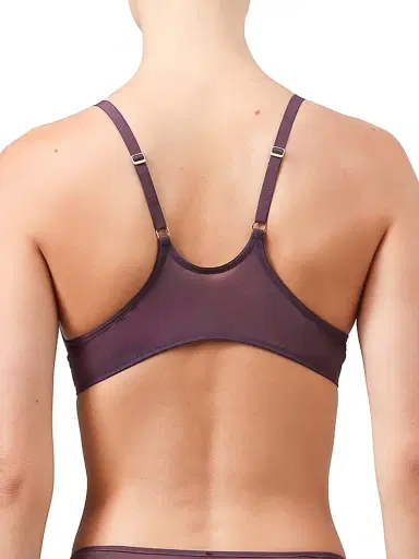 Wolford Women's Sheer Opaque Plunge Bra | Thumbnail 4 Wolford Women's Sheer Opaque Plunge Bra | Thumbnail 4