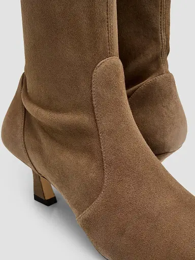 Stuart Weitzman Women's Vinnie 50MM Suede Ankle Boots - Taupe - Size 8 | Thumbnail 6 Stuart Weitzman Women's Vinnie 50MM Suede Ankle Boots - Taupe - Size 8 | Thumbnail 6