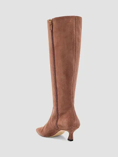 Stuart Weitzman Women's Vinnie 50MM Suede Boots - Taupe | Thumbnail 4 Stuart Weitzman Women's Vinnie 50MM Suede Boots - Taupe | Thumbnail 4