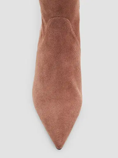 Stuart Weitzman Women's Vinnie 50MM Suede Boots - Taupe | Thumbnail 5 Stuart Weitzman Women's Vinnie 50MM Suede Boots - Taupe | Thumbnail 5