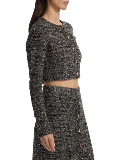 Toccin Women's Miller Sequin Knit Cardigan - Charcoal Multi | Thumbnail 4 Toccin Women's Miller Sequin Knit Cardigan - Charcoal Multi | Thumbnail 4