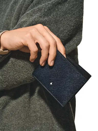 Montblanc Men's Sartorial Two-Tone Embossed-Leather Bifold Wallet - Blue | Thumbnail 2 Montblanc Men's Sartorial Two-Tone Embossed-Leather Bifold Wallet - Blue | Thumbnail 2