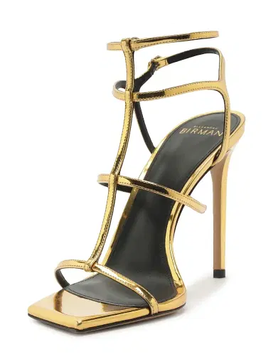 Alexandre Birman Women's Amanda 100MM Patent Leather Sandals - Golden - Size 10.5 | Thumbnail 9 Alexandre Birman Women's Amanda 100MM Patent Leather Sandals - Golden - Size 10.5 | Thumbnail 9
