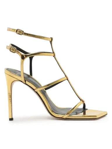 Alexandre Birman Women's Amanda 100MM Patent Leather Sandals - Golden - Size 10.5 | Thumbnail 1 Alexandre Birman Women's Amanda 100MM Patent Leather Sandals - Golden - Size 10.5 | Thumbnail 1