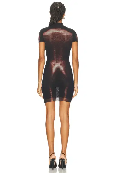Jean Paul Gaultier High Neck Body Dust Printed Short Dress | Thumbnail 3 Jean Paul Gaultier High Neck Body Dust Printed Short Dress | Thumbnail 3