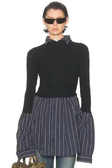 Balenciaga Layered Sweater Top | Thumbnail 1 Balenciaga Layered Sweater Top | Thumbnail 1
