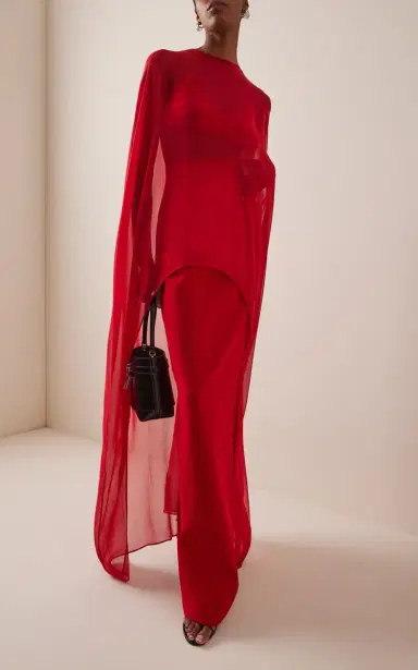 The New Arrivals Ilkyaz Ozel Zada Cady Maxi Skirt - Red | Thumbnail 2 The New Arrivals Ilkyaz Ozel Zada Cady Maxi Skirt - Red | Thumbnail 2