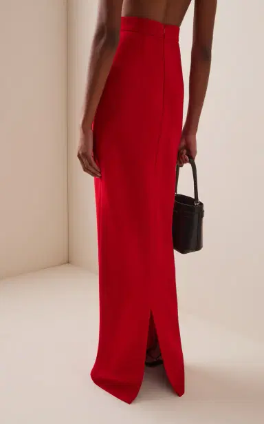 The New Arrivals Ilkyaz Ozel Zada Cady Maxi Skirt - Red | Thumbnail 4 The New Arrivals Ilkyaz Ozel Zada Cady Maxi Skirt - Red | Thumbnail 4