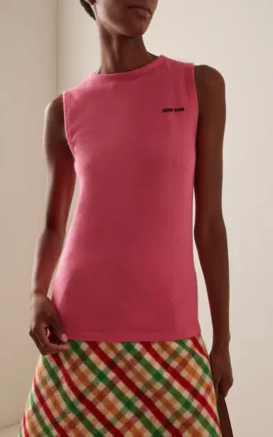 Miu Miu Cashmere-Silk Sleeveless Sweater | Thumbnail 3 Miu Miu Cashmere-Silk Sleeveless Sweater | Thumbnail 3