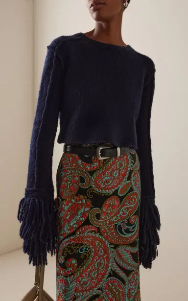 Etro Fringed Wool-Blend Cardigan | Thumbnail 2 Etro Fringed Wool-Blend Cardigan | Thumbnail 2