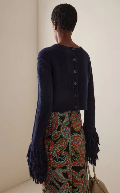 Etro Fringed Wool-Blend Cardigan | Thumbnail 4 Etro Fringed Wool-Blend Cardigan | Thumbnail 4
