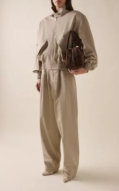 Magda Butrym Hir-Rise Wide-Leg Wool-Blend Pants | Thumbnail 2 Magda Butrym Hir-Rise Wide-Leg Wool-Blend Pants | Thumbnail 2