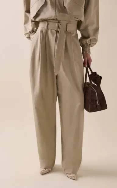 Magda Butrym Hir-Rise Wide-Leg Wool-Blend Pants | Thumbnail 3 Magda Butrym Hir-Rise Wide-Leg Wool-Blend Pants | Thumbnail 3
